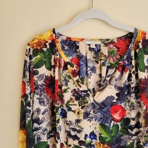 Lovely Anthropologie Pleione Flowered Blouse